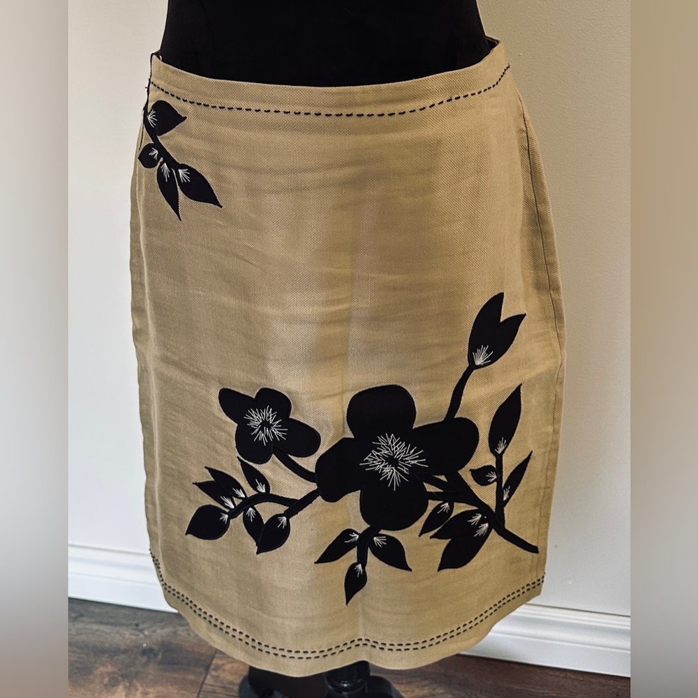 Ann Trinity Silk & Linen Skirt
